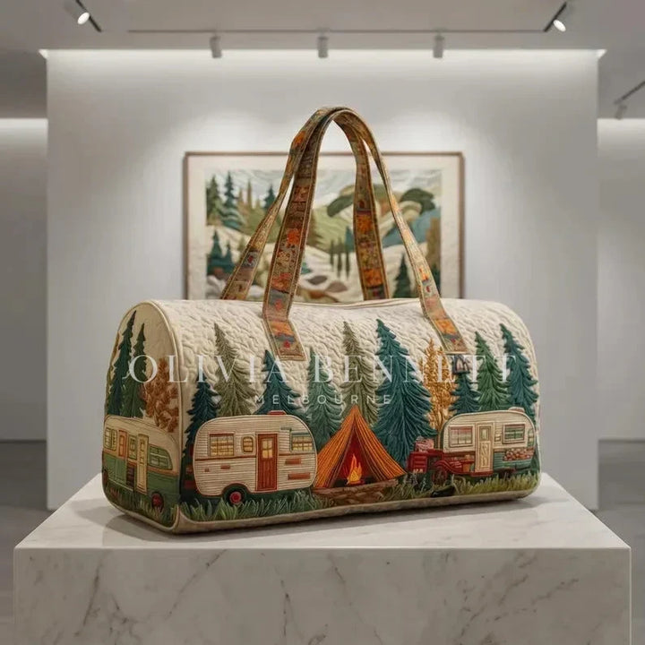 Forest Campsite Quilted Duffle Bag