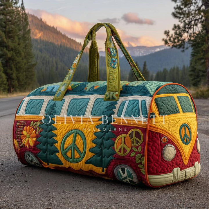 Woodland Peace Road Quilted Duffle Bag