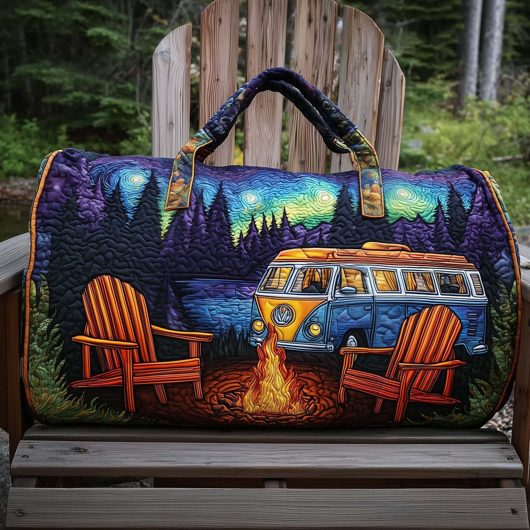 Camping Vibe Quilted Duffle Bag