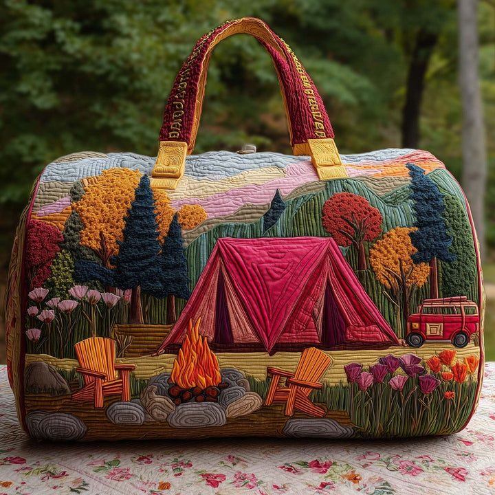 Camping Vibe Quilted Duffle Bag