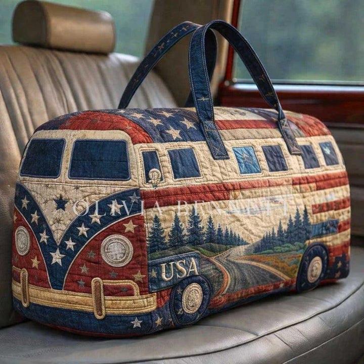 America 250 Scenic Road Quilted Duffle Bag