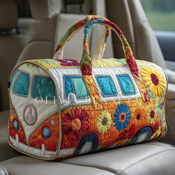 Sunshine Bloom Camper Quilted Duffle Bag