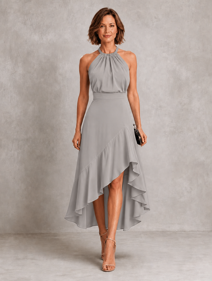 Chloe | Halter Ruffle Hem