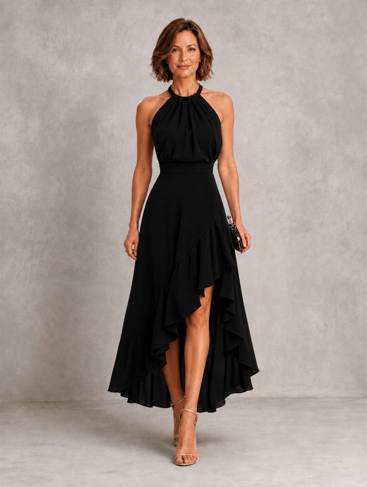 Chloe | Halter Ruffle Hem