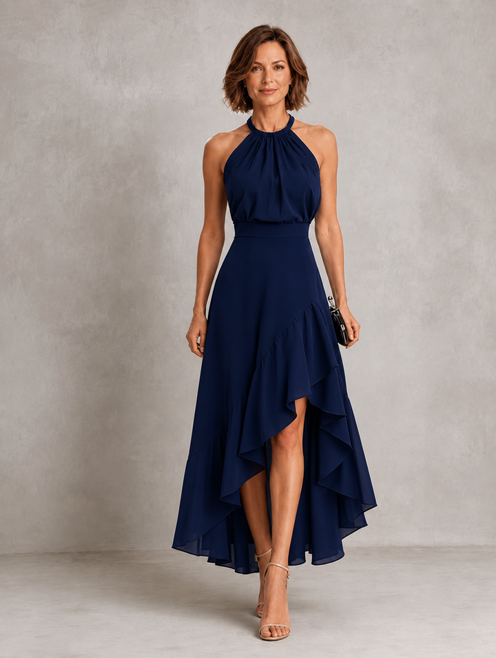 Chloe | Halter Ruffle Hem