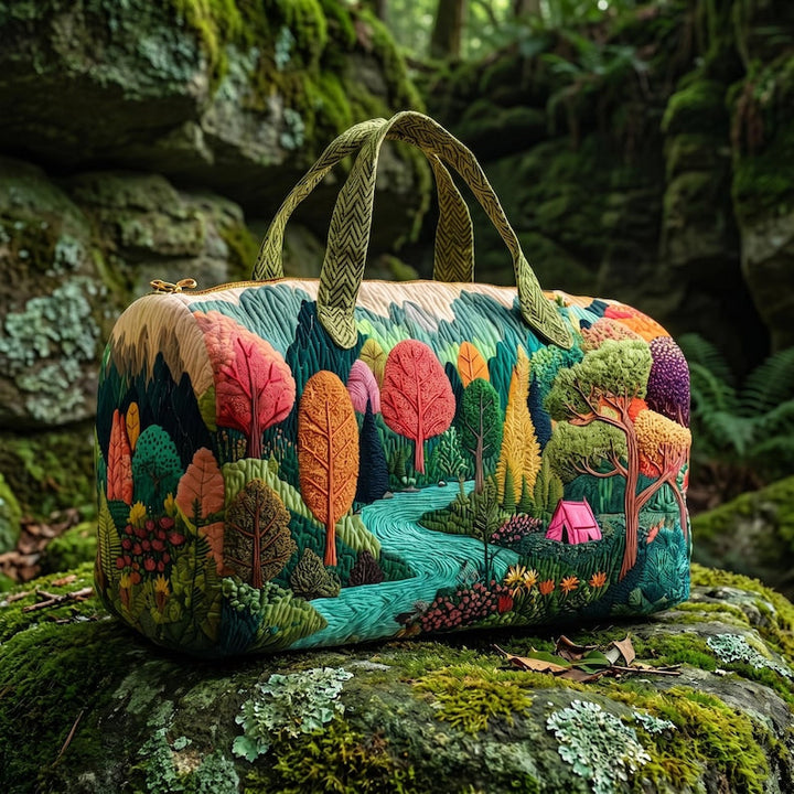 Colourful Woodland Quilted Duffle Bag