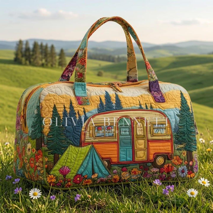 Forest Glamping Quilted Duffle Bag