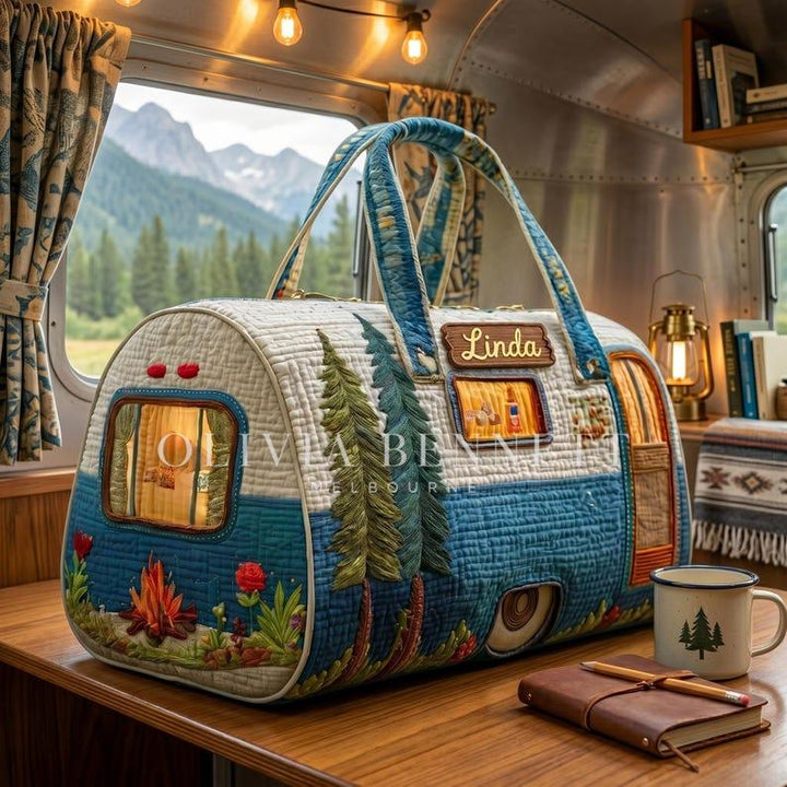 Blue Pine Caravan Quilted Duffle Bag