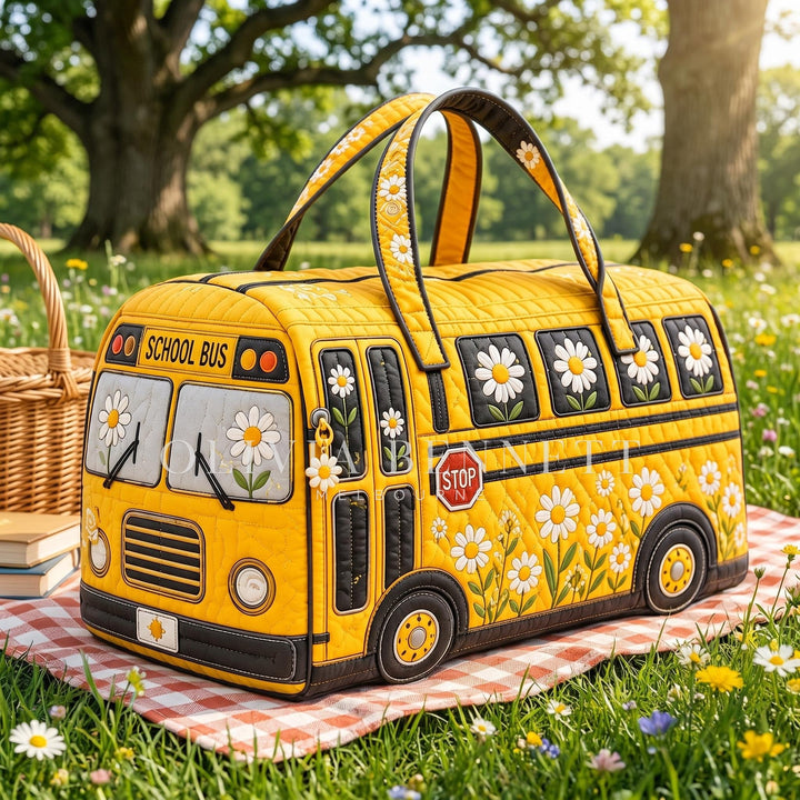 Daisy School Bus Quilted Duffle Bag