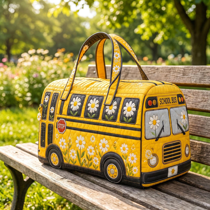 Daisy School Bus Quilted Duffle Bag
