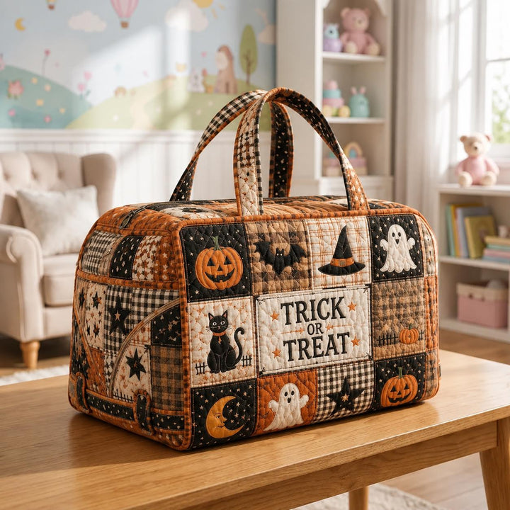 Trick or Treat Patchwork Quilted Duffle Bag