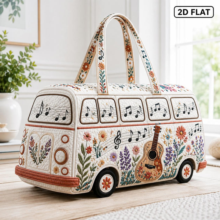 Garden Melody Camper Quilted Duffle Bag