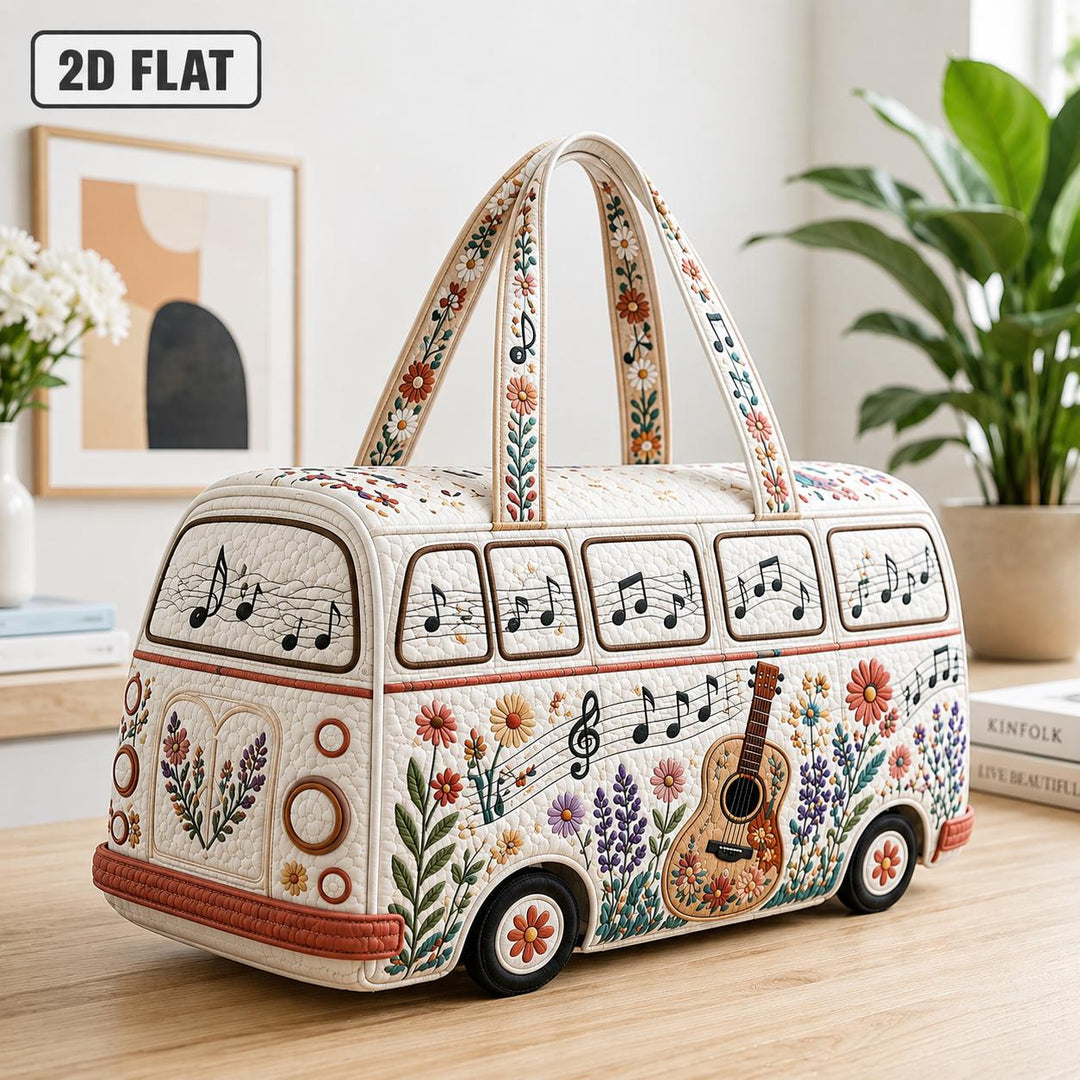 Garden Melody Camper Quilted Duffle Bag
