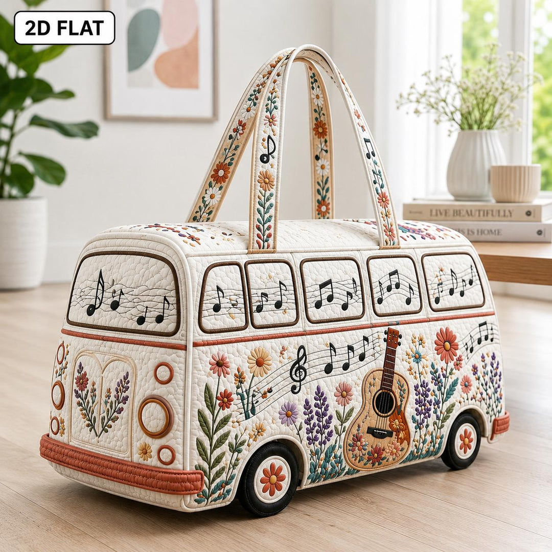 Garden Melody Camper Quilted Duffle Bag