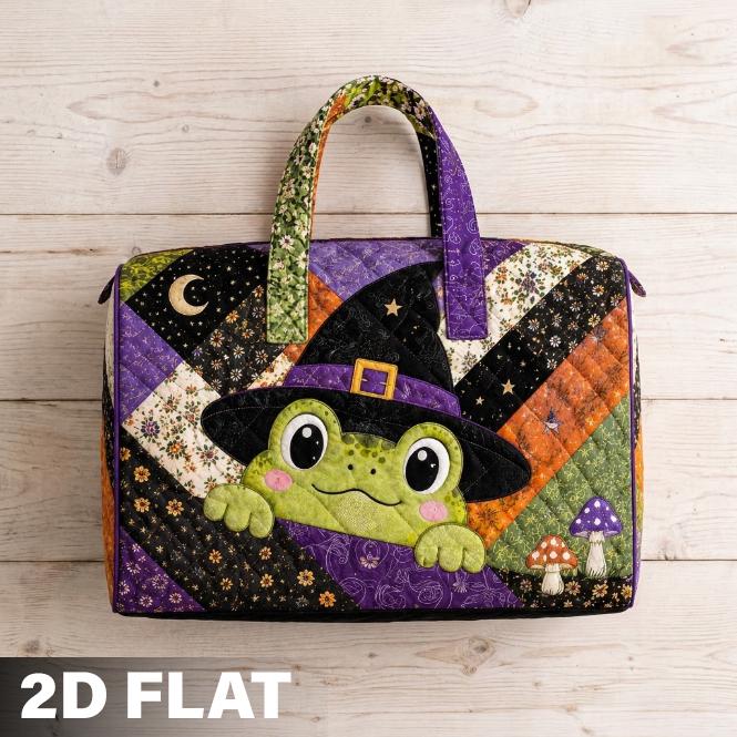 Little Witch Frog Quilted Duffle Bag