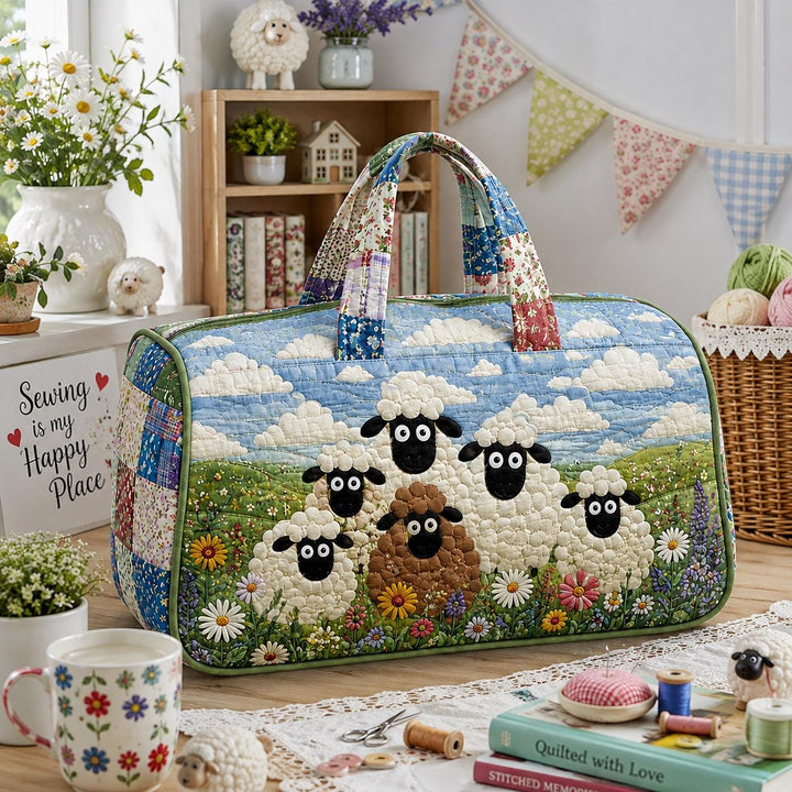 Little Sheep Meadow Quilted Duffle Bag