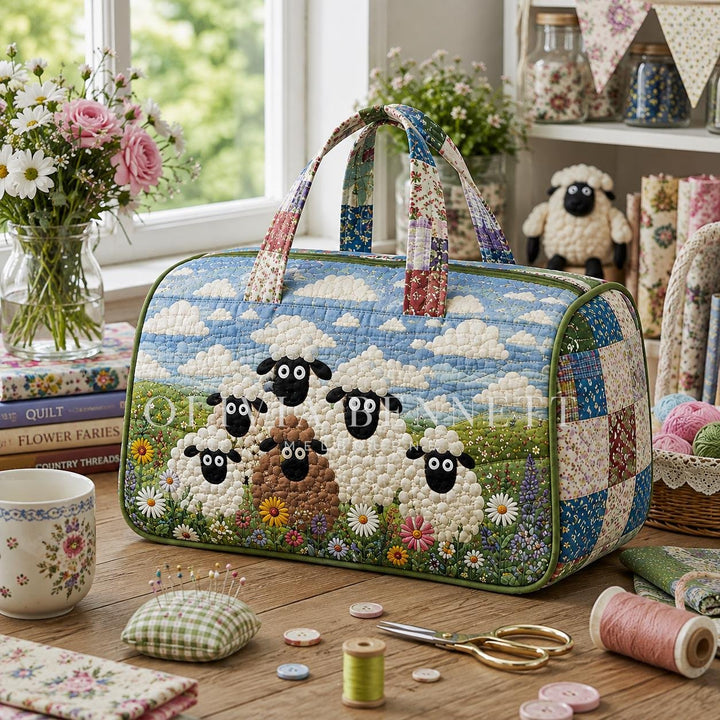 Little Sheep Meadow Quilted Duffle Bag